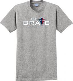 Be Brave Cotton T-Shirt, Sport Grey